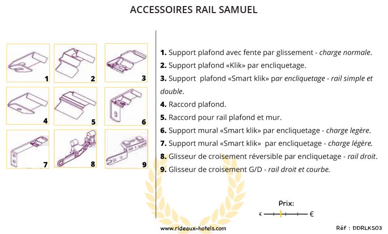accessoires rail samuel