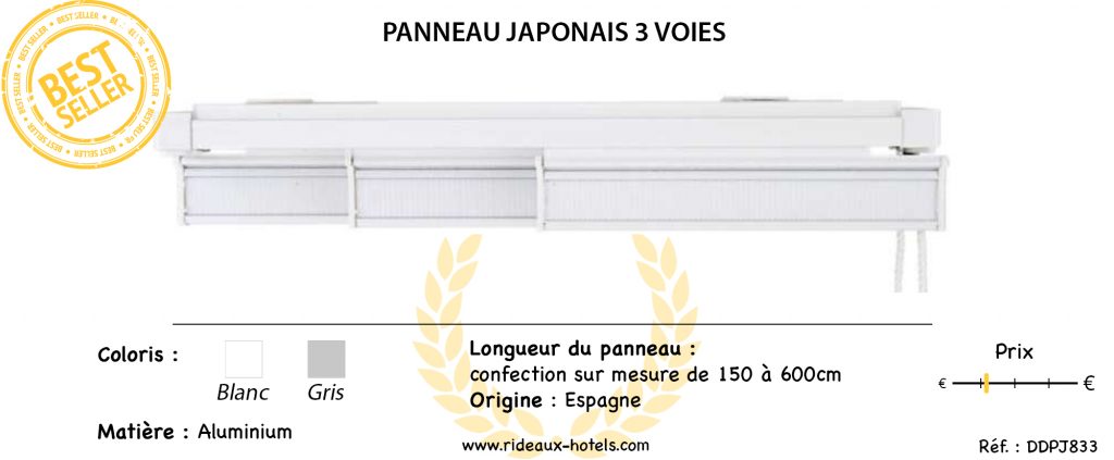 Panneau japonais 3 voies