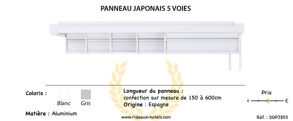 panneau japonais 5 voies