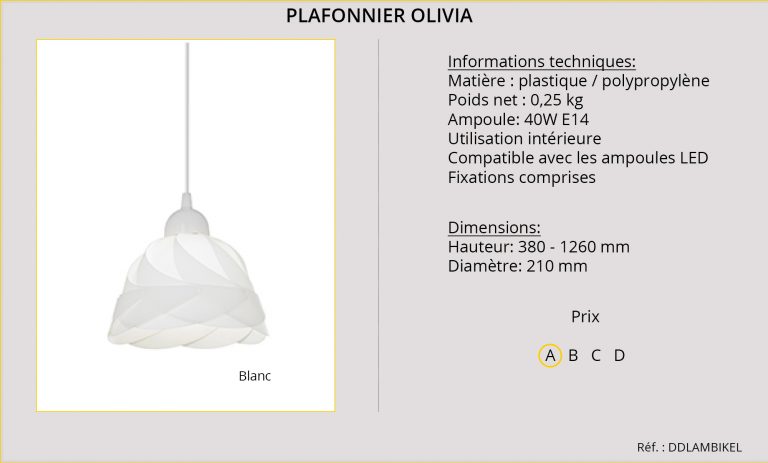 Plafonnier Olivia