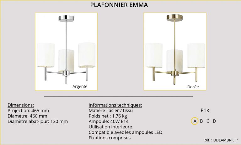 Plafonnier Emma