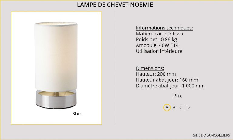 Lampe de chevet Noemie