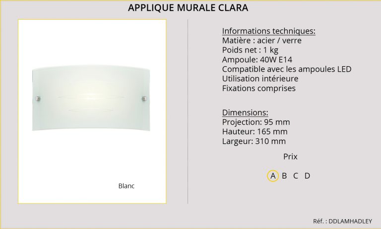 Applique murale Clara