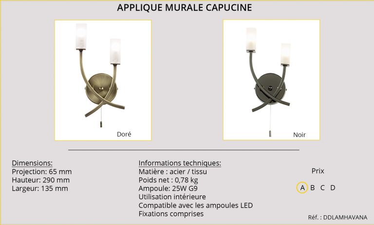 Applique Murale Capucine