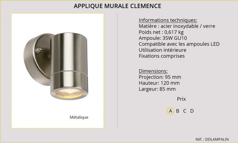 Applique murale Clemence