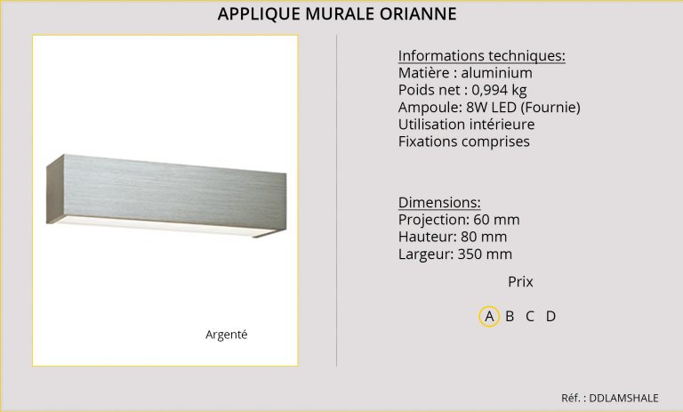Applique murale Orianne