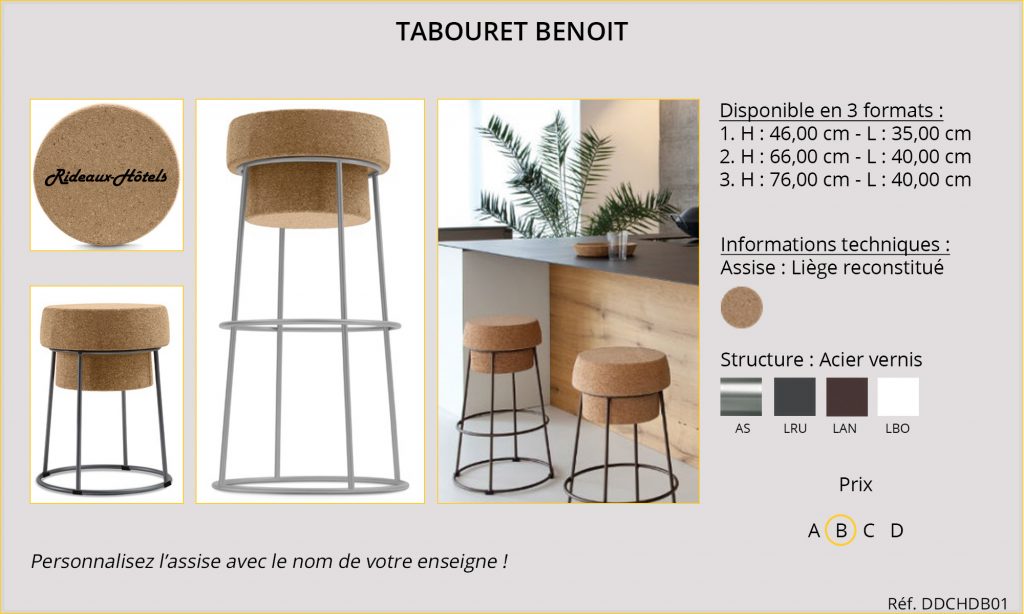 Rideaux Hôtels Restaurants CHR HORECA chaise Eva