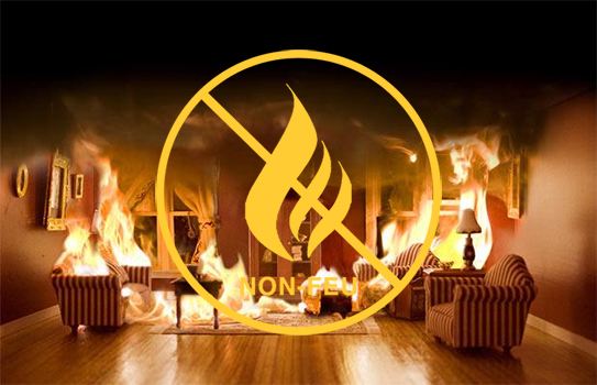 Rideaux Hotels législation non feu M1