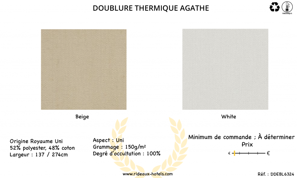 Fiche Produit Doublure thermique Agathe