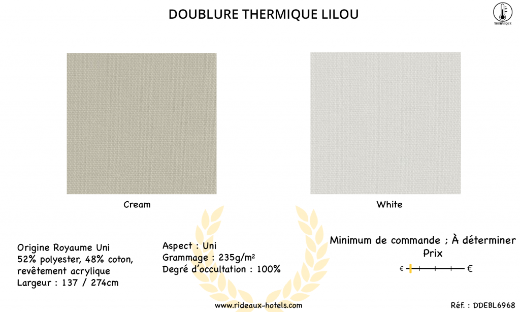Fiche Produit Doublure thermique Lilou