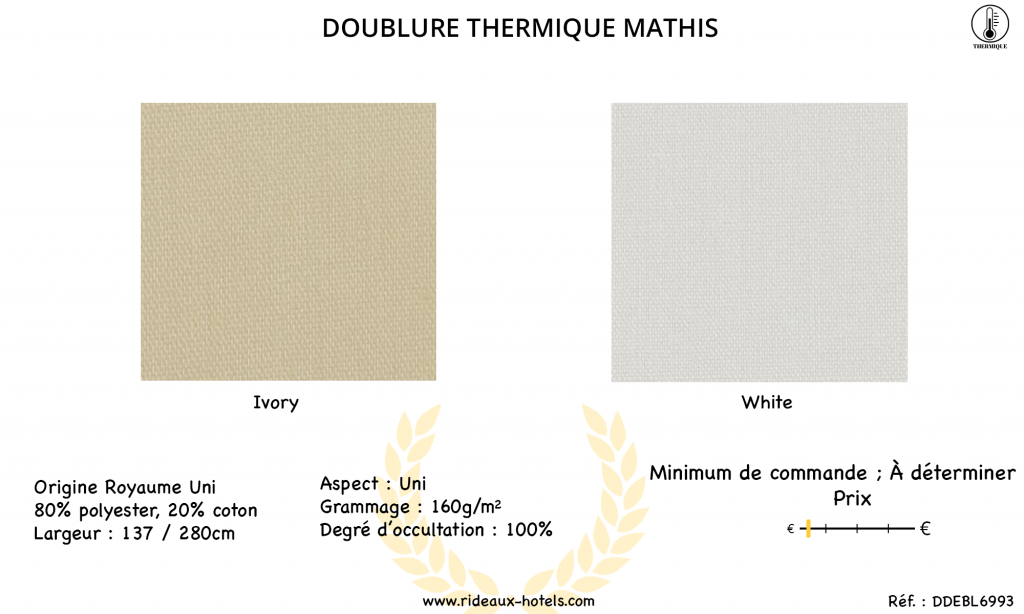Fiche Produit Doublure Thermique Mathis