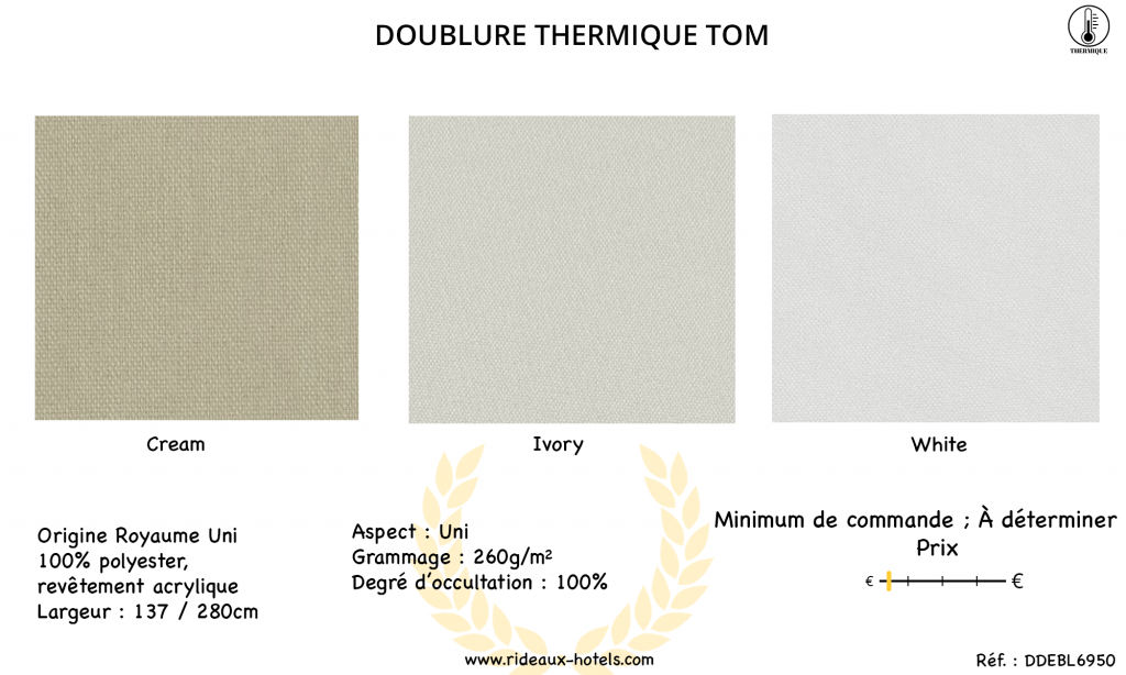 Fiche Produit Doublure Thermique Tom