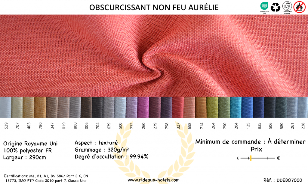 Fiche Produit Rideau Non Feu Aurélie