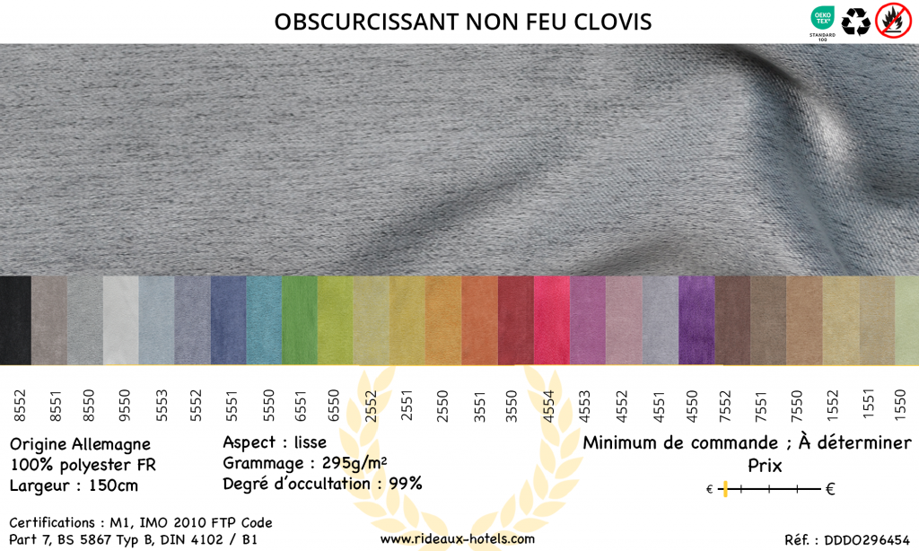 Fiche Produit de Obscurcissant non feu Clovis