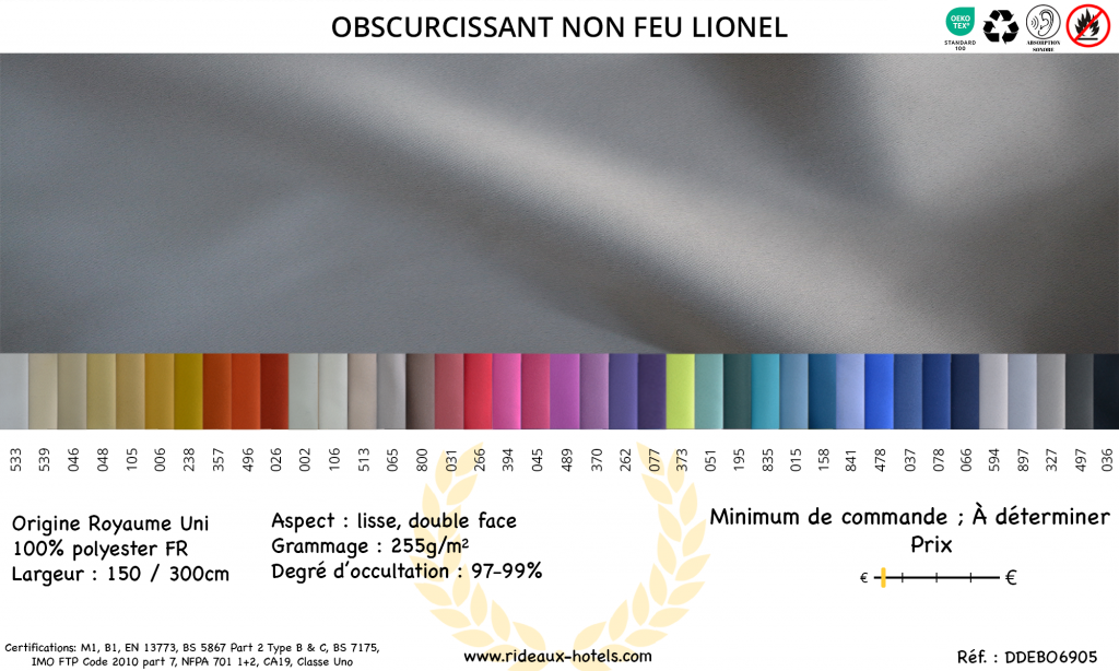 Fiche Produit Rideau Non Feu Lionel