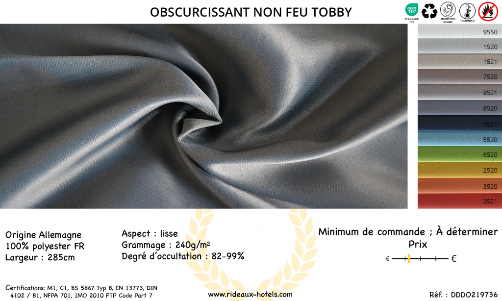 Fiche Produit Obscurcissant non feu Tobby