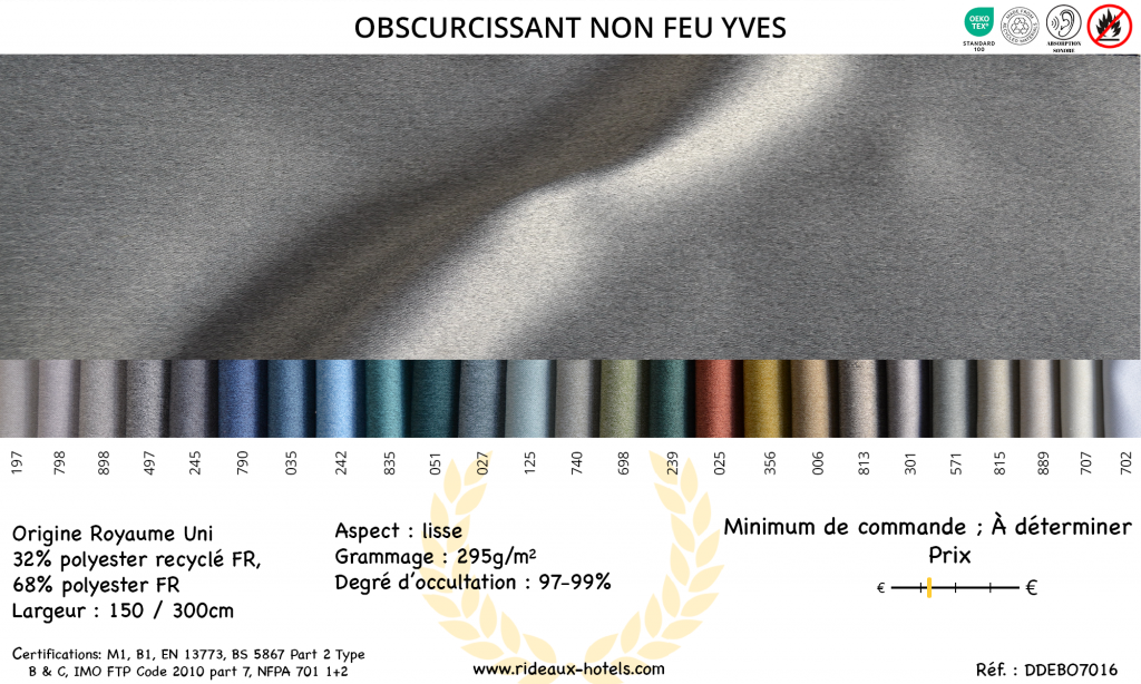 Fiche Produit Rideau Non Feu Yves