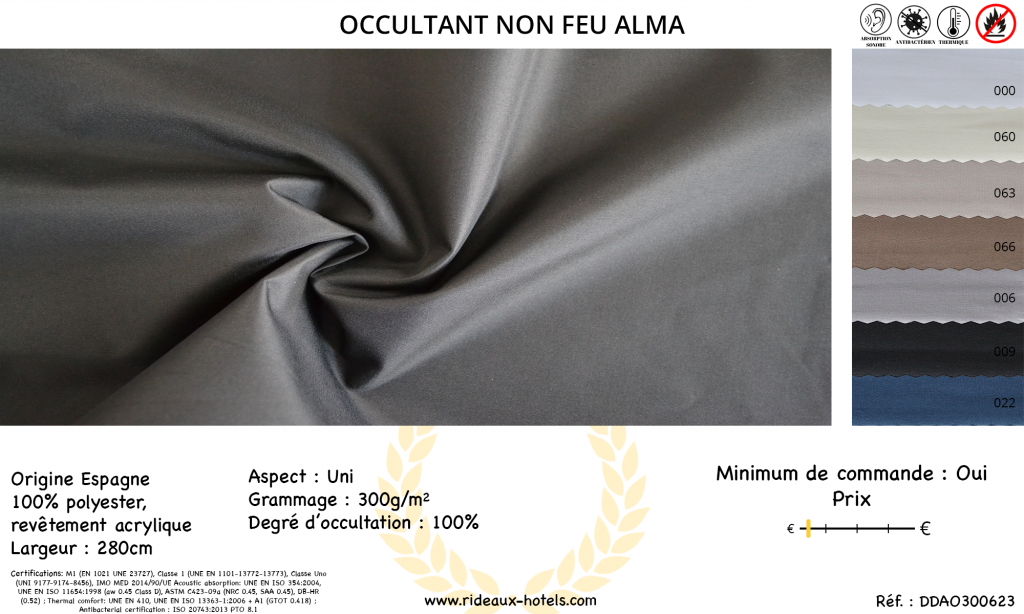 Fiche Produit Occultant non feu Alma