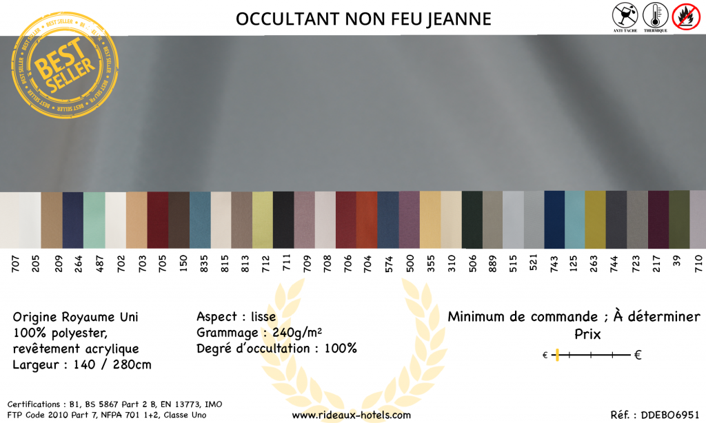 Fiche Produit Occultant non feu Jeanne