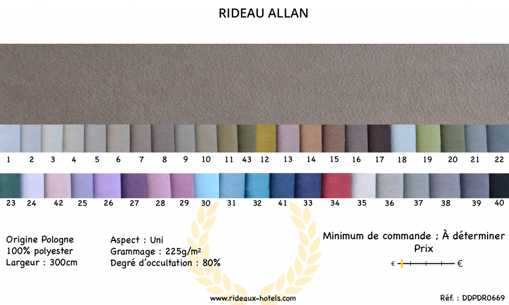 Fiche Produit Rideau Allan