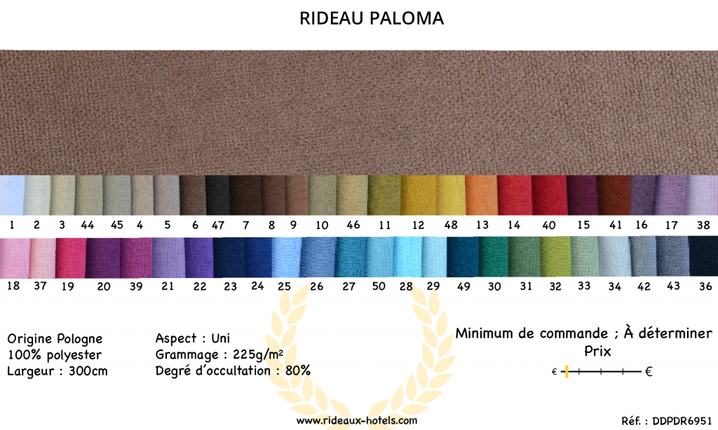 Fiche Produit Rideau Paloma
