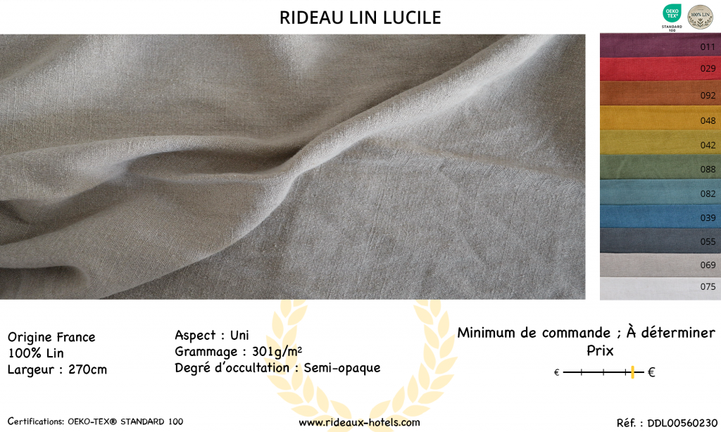 Fiche Produit Rideau Lin Lucile