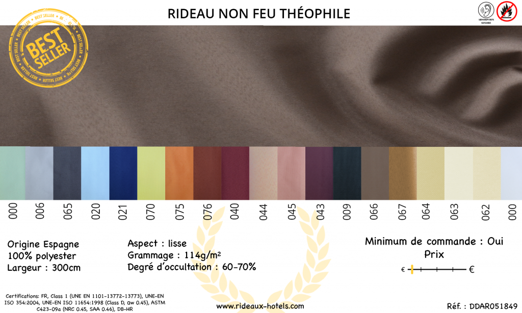 Fiche Produit Rideau Non Feu Theophile