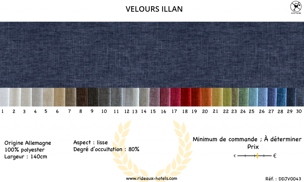 Fiche Produit Rideaux Velours Illan