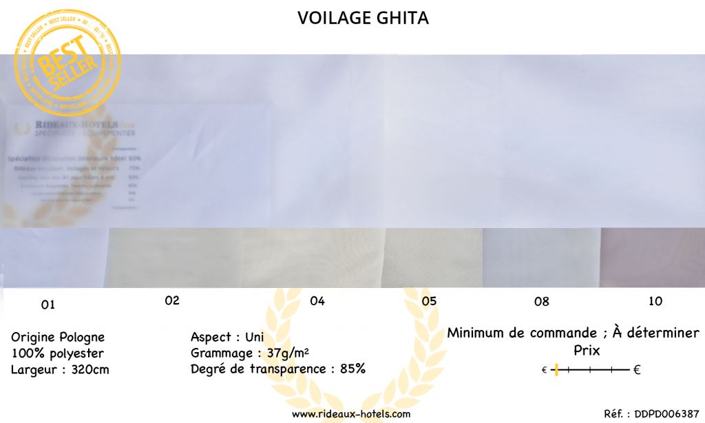 Fiche Produit Voilage Ghita