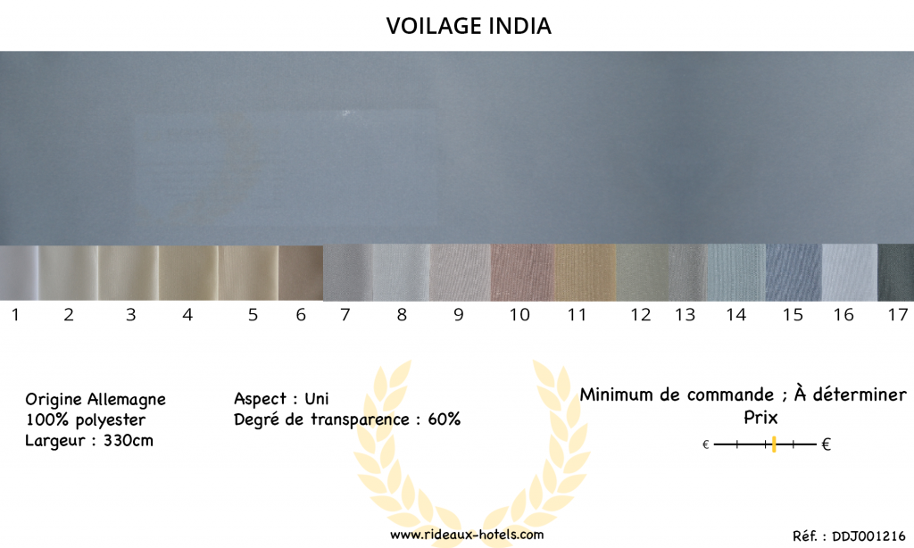 Fiche Produit Voilage India