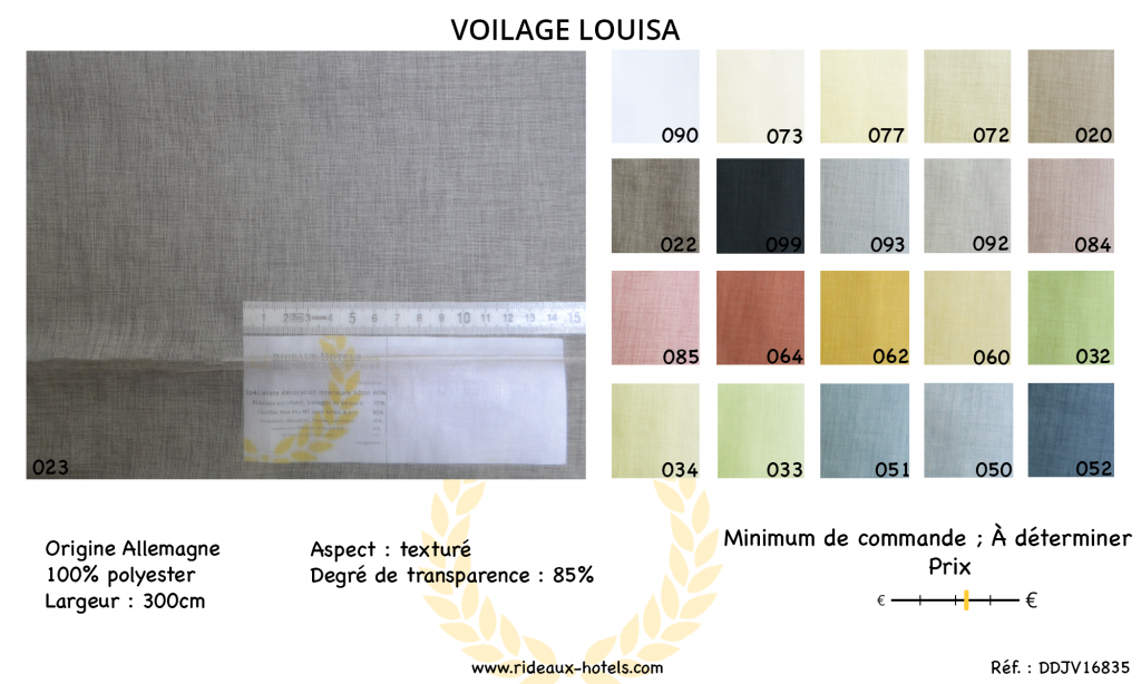 Fiche Produit Voilage Louisa