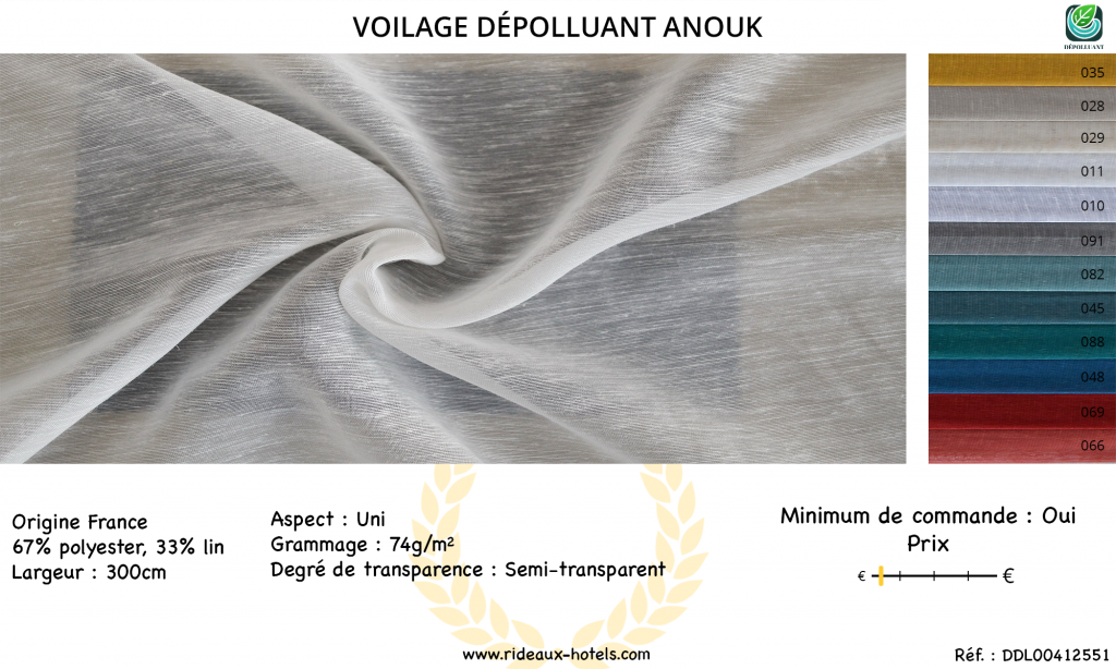 Fiche Produit Voilage Depolluant Anouk