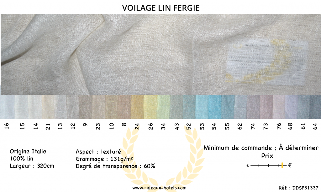 Fiche Produit Voilage Lin Fergie