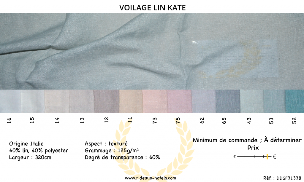 Fiche Produit Voilage Lin Kate