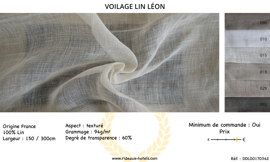 Fiche Produit Voilage Lin Léon