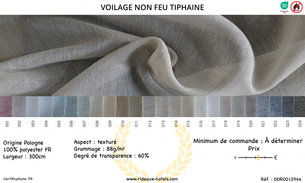 Fiche Produit Voilage Non Feu Tiphaine