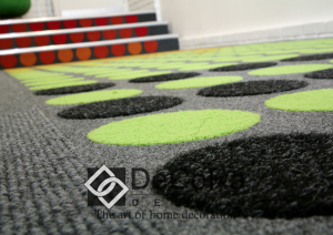 MQ005-moquette-rideaux-hotels-motif-pois-vert-noir-gris-moderne   