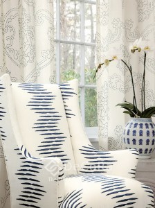 voile classique clair à motif anti-feu ignifugé 