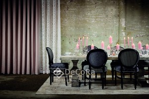 Rideaux et voilage unis anti-feu ignifugé  de reception  