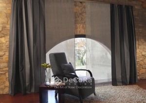 beau voiles et rideaux unis anti-feu ignifugé  