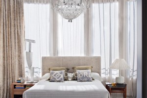 Joli rideaux et voilage classique beige blanc chambre anti-feu ignifugé  