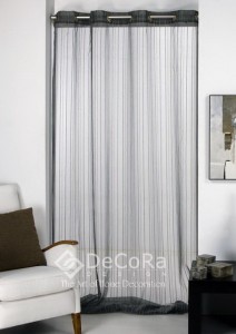 Long rideaux anti-feu ignifugé  blanc de porte 