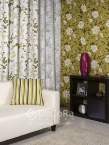 rideaux à motifs coloré anti-feu ignifugé    