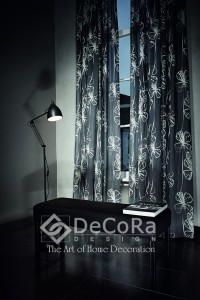 rideaux sombre à motif élégant anti-feu ignifugé    