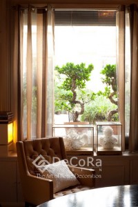 rideau translucide pour chambre d'hotels anti-feu ignifugé    