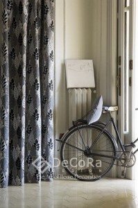 rideau contemporain à motif classique anti-feu ignifugé    