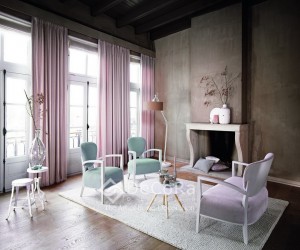 LxxT078 confection rideau hotel sur mesure non feu m1 