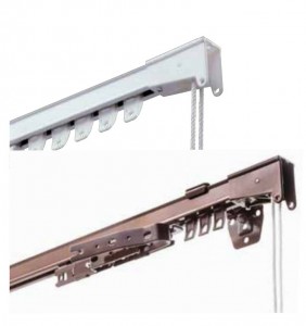 Rail rideau voilage velours hotel